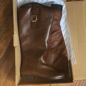 Comfortview Brown Wide Calf Riding Boots